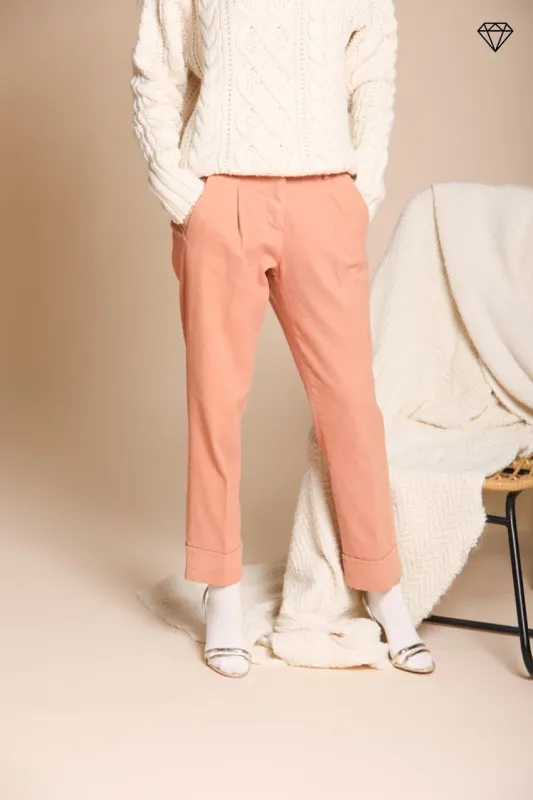 New York Carrot Pince women’s chino trousers in cotton and cashmere carrot fit ① sold by Mason's