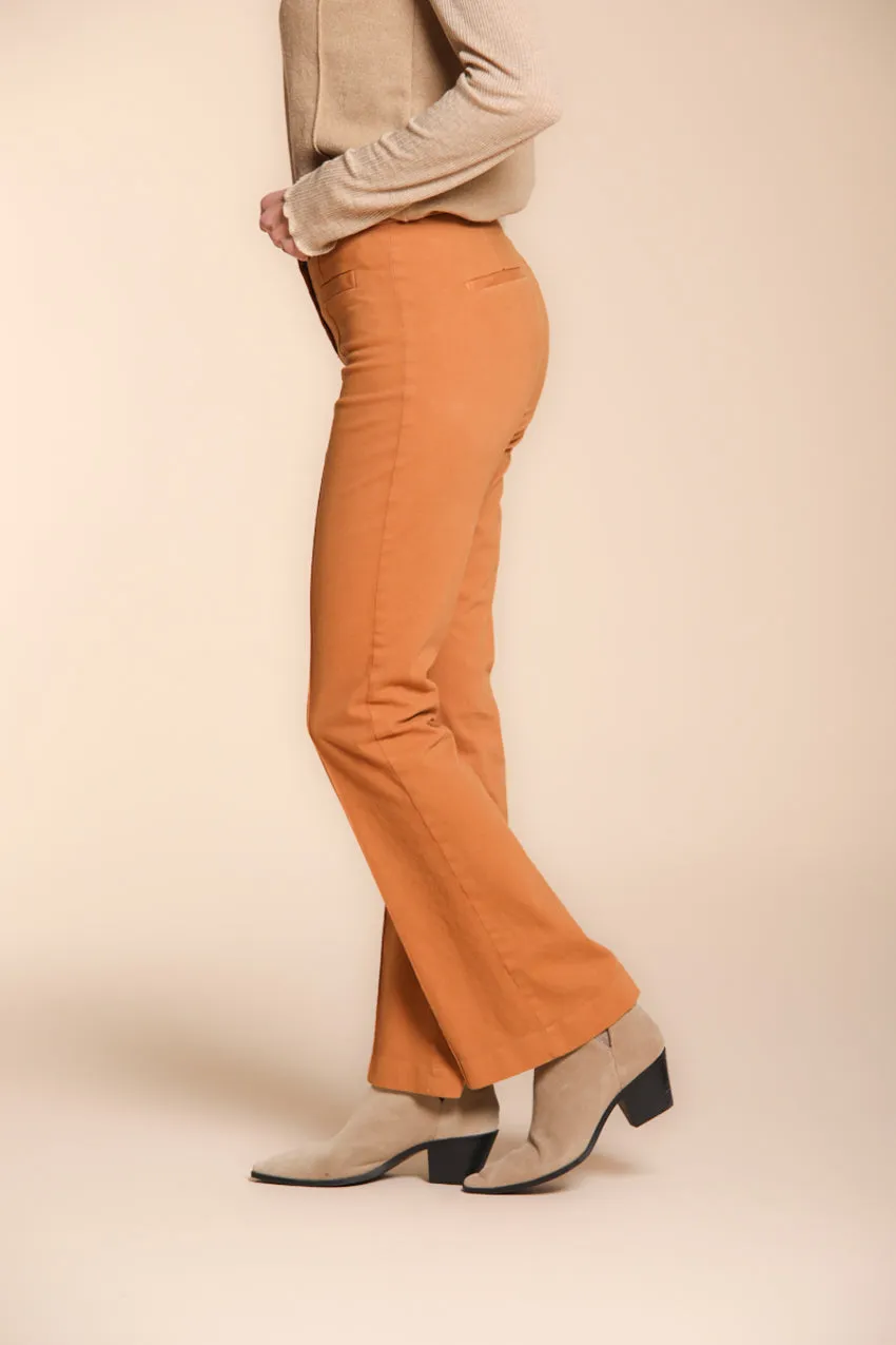 Milano Flare women’s chino trousers in satin slim fit sold by Mason's product image thumbnail 5