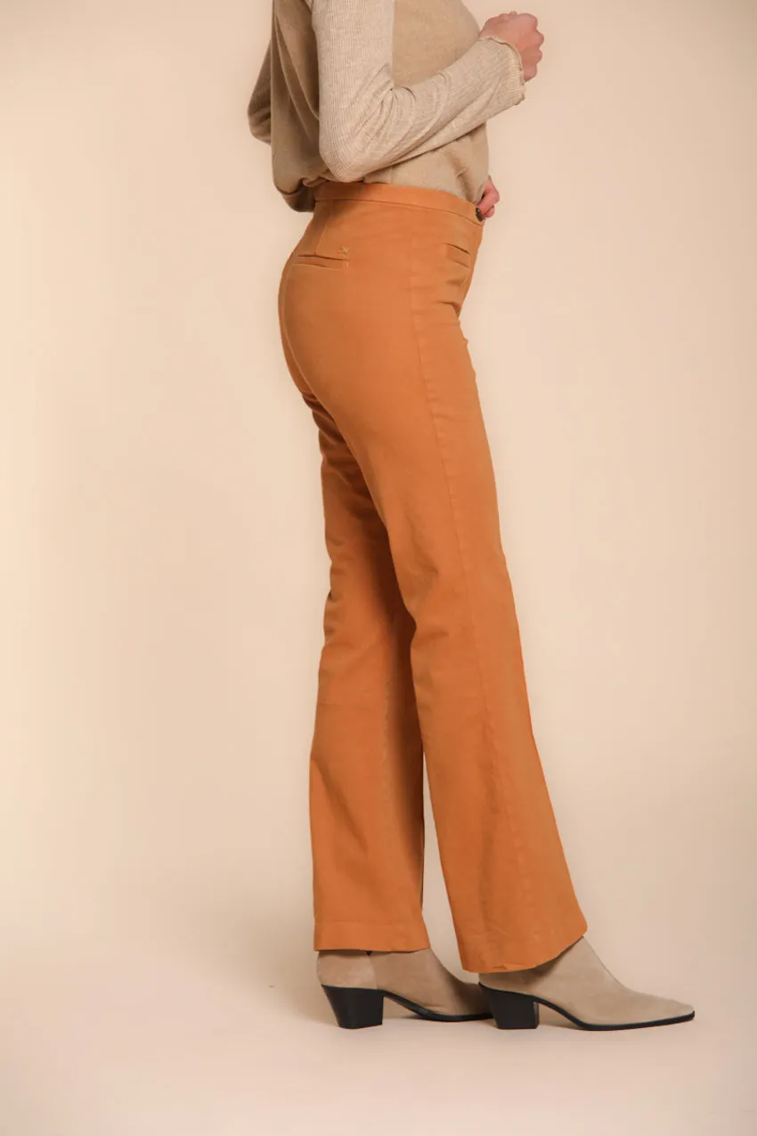 Milano Flare women’s chino trousers in satin slim fit sold by Mason's product image thumbnail 4