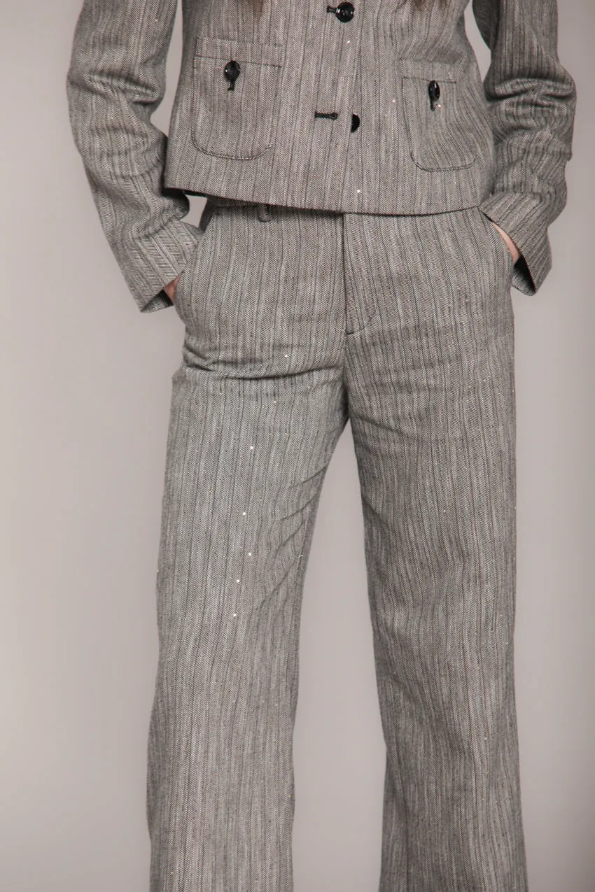 New York Studio women’s chino pants in rib knit with sequins wide leg sold by Mason's product image thumbnail 4