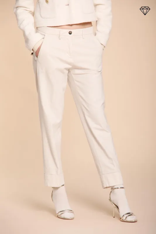 New York Carrot women’s chino trousers in cotton and wool carrot fit ① sold by Mason's