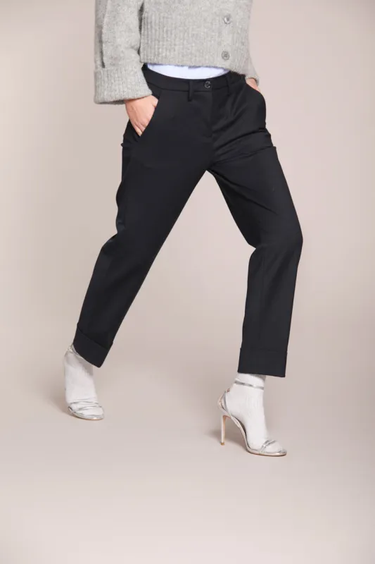 New York Carrot women’s chino trousers in wool carrot fit sold by Mason's