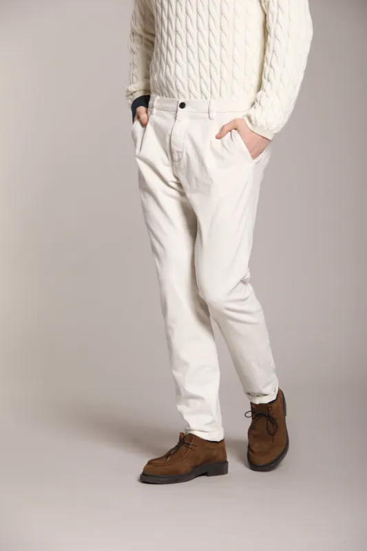 Osaka 1 Pinces men's chino pants in cotton wool carrot fit sold by Mason's