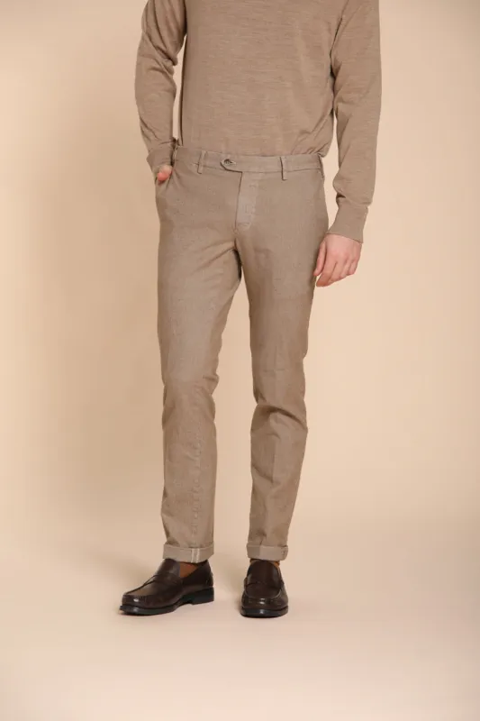 New York Sartorial men's chino pants with micro mouliné print regular fit sold by Mason's