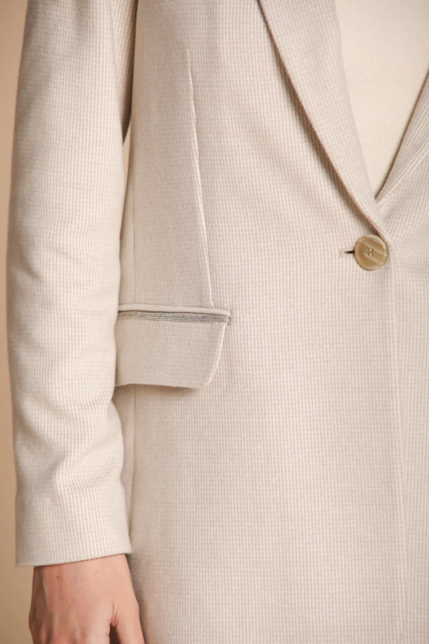 Irene women’s blazer in dot texture jersey sold by Mason's product image thumbnail 2