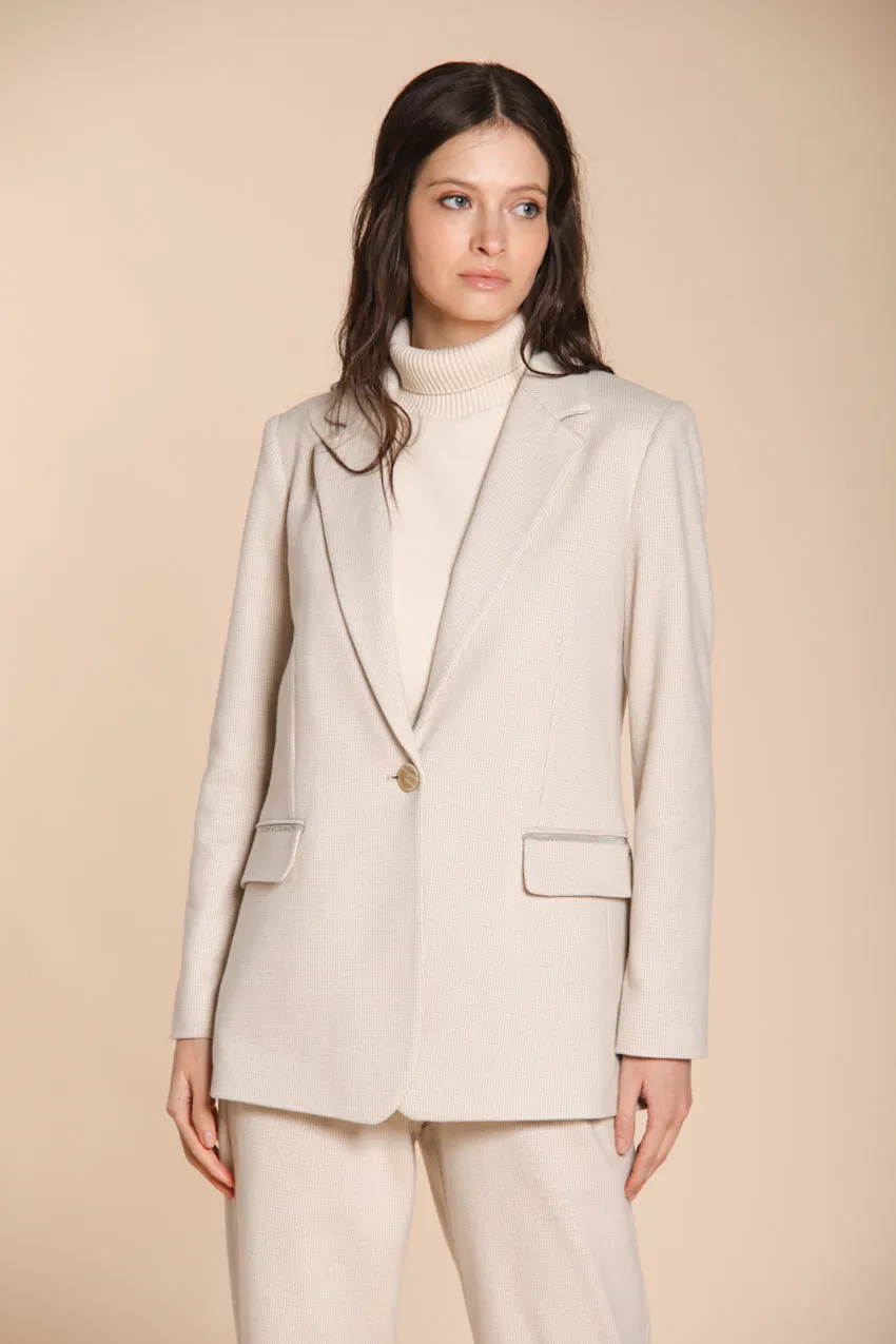 Irene women’s blazer in dot texture jersey sold by Mason's