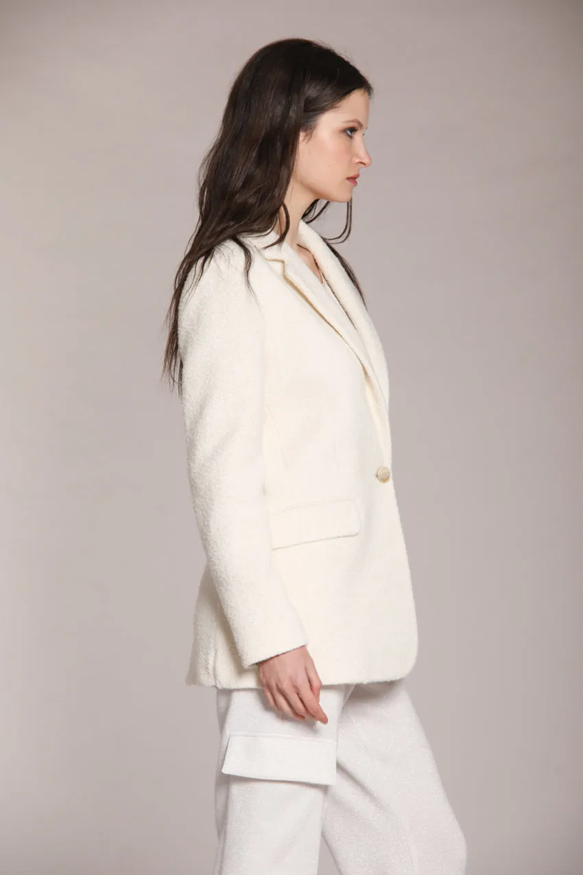 Irene long women’s blazer in bouclé wool blend sold by Mason's product image thumbnail 3