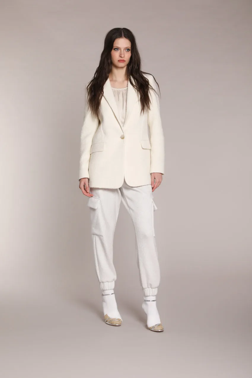 Irene long women’s blazer in bouclé wool blend sold by Mason's product image thumbnail 2