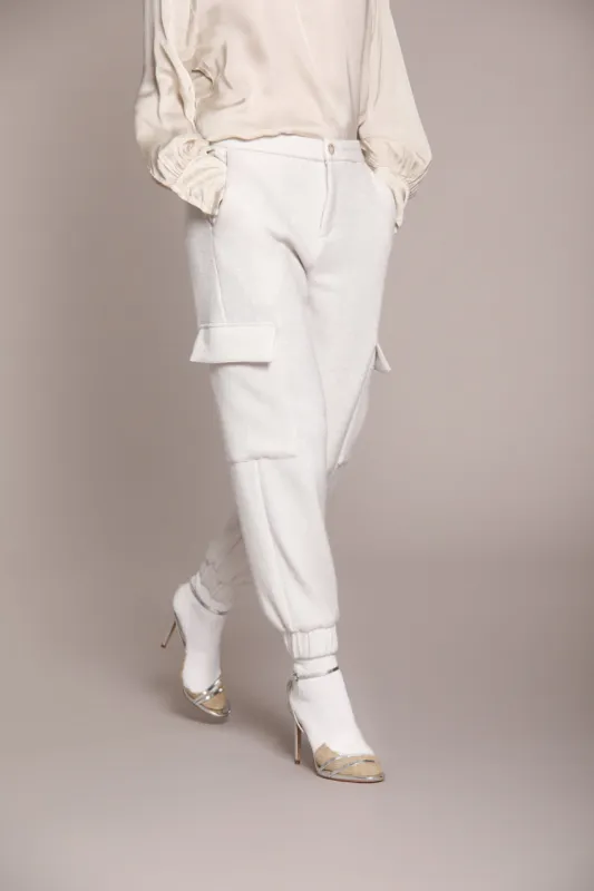 Easy Cargo women’s cargo pants in jersey lurex relaxed fit sold by Mason's