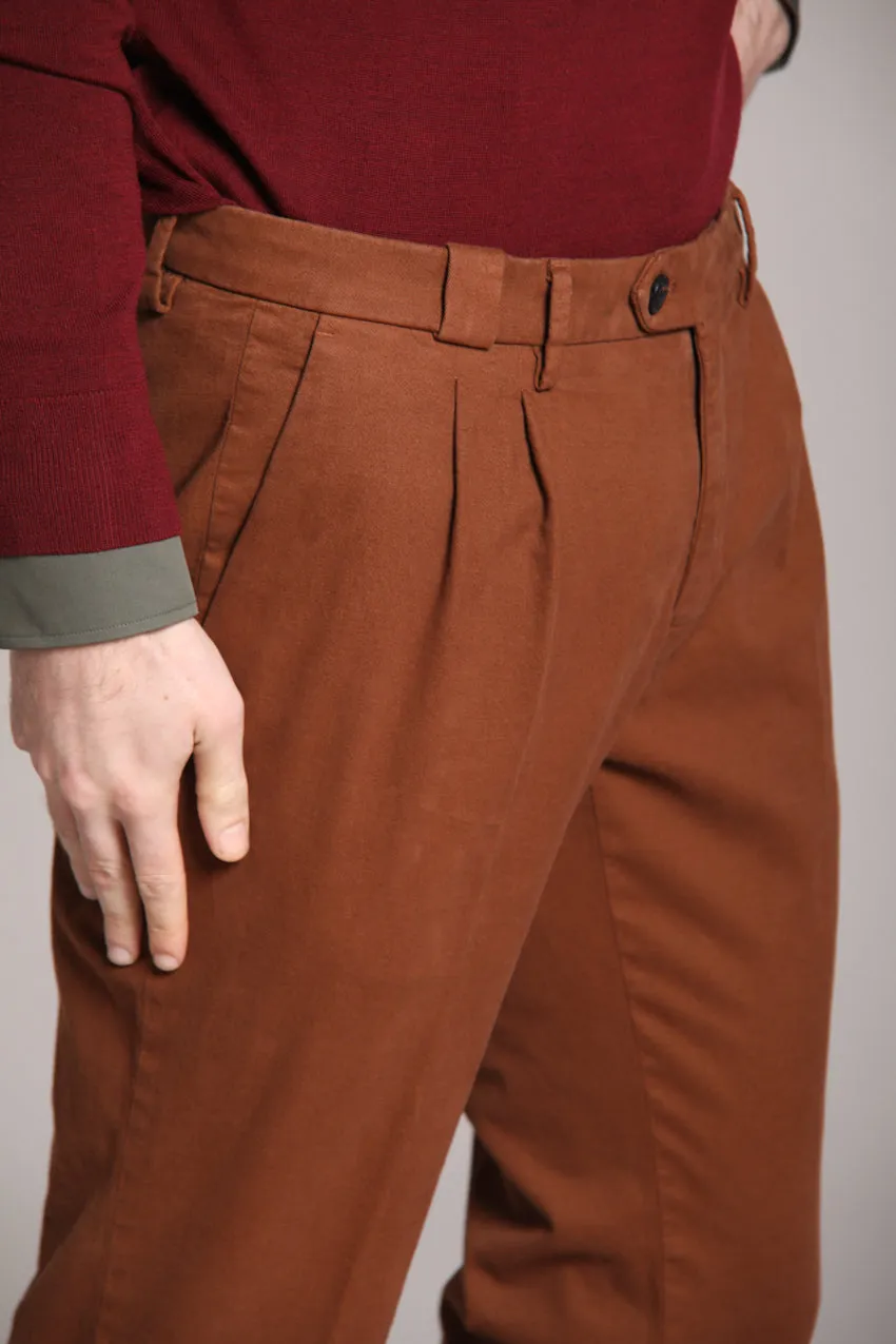 New York Time 2 Pinces men's chino pants in cotton and wool regular fit sold by Mason's product image thumbnail 2