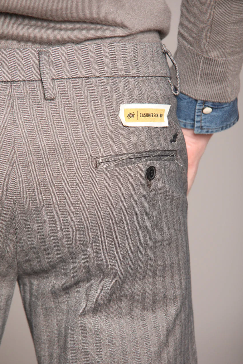 Milano men's chino pants in resca dyed yarn cashmere extra slim fit sold by Mason's product image thumbnail 2