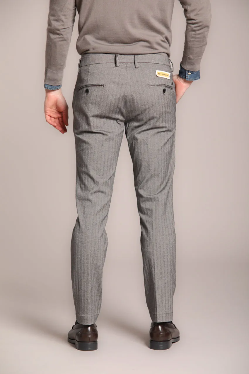 Milano men's chino pants in resca dyed yarn cashmere extra slim fit sold by Mason's product image thumbnail 4