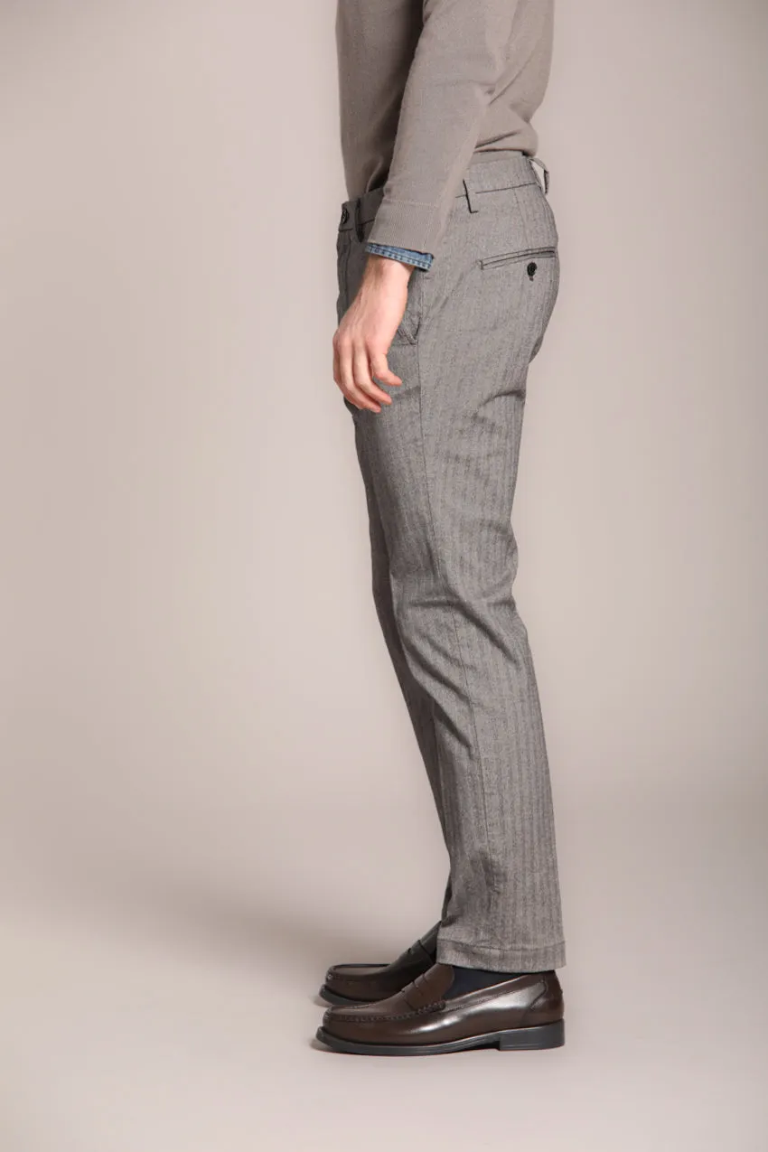 Milano men's chino pants in resca dyed yarn cashmere extra slim fit sold by Mason's product image thumbnail 3