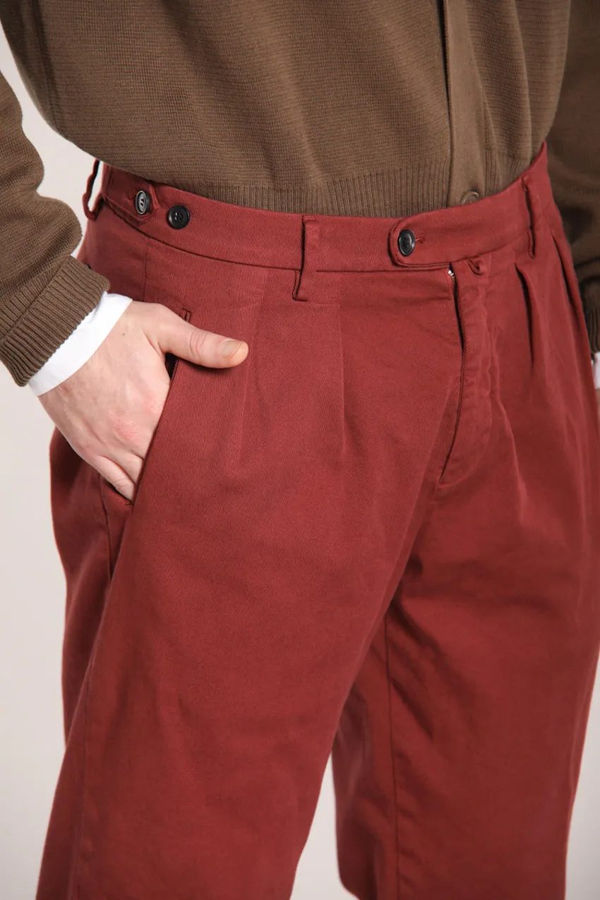 Don Johnson 2 Pinces men’s chino pants in bull carrot fit sold by Mason's product image thumbnail 3