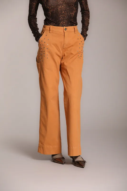 Dallas Wide Work women’s cargo pant in flamed panama wide leg sold by Mason's