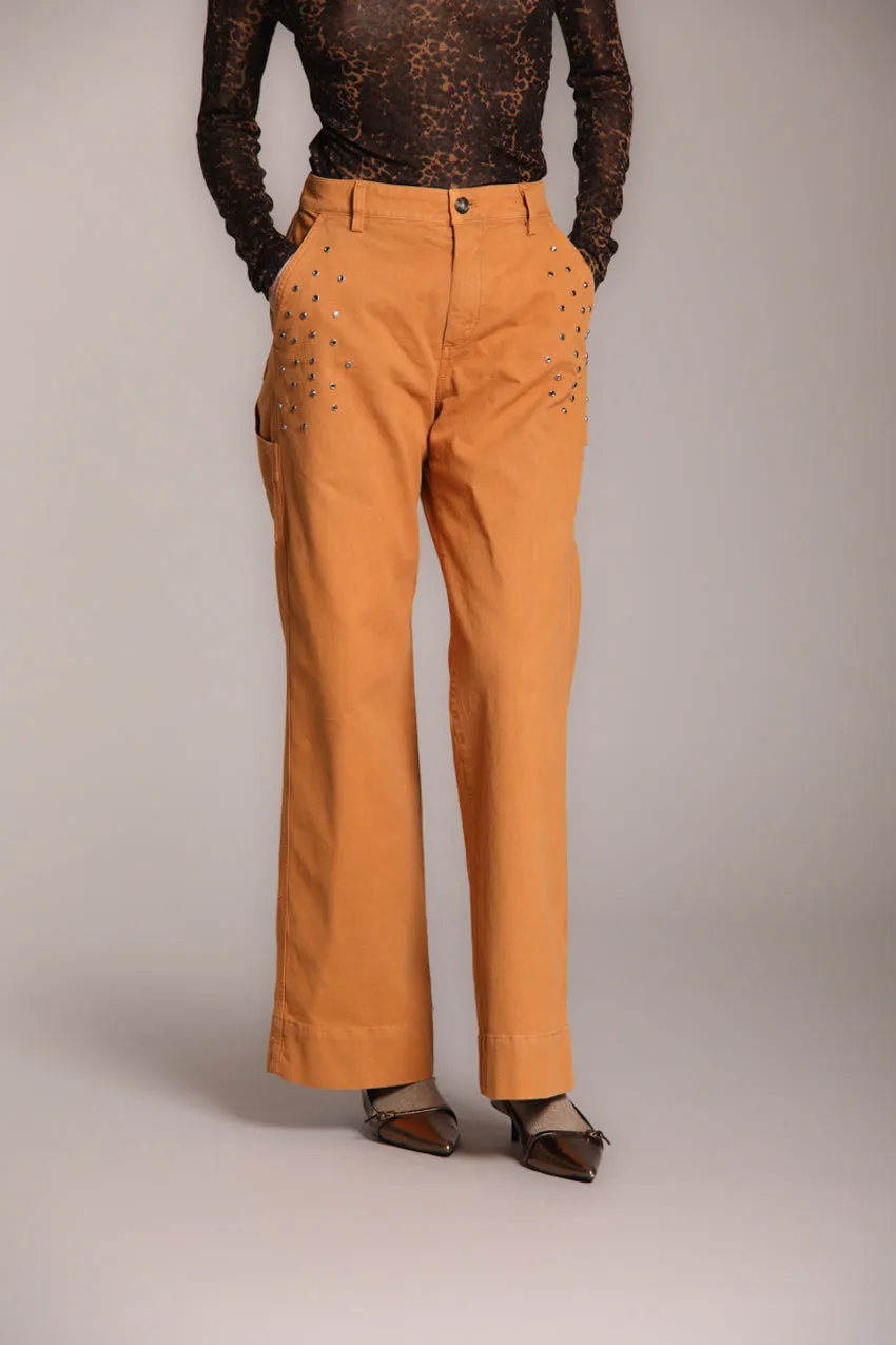 Dallas Wide Work women’s cargo pant in flamed panama wide leg sold by Mason's