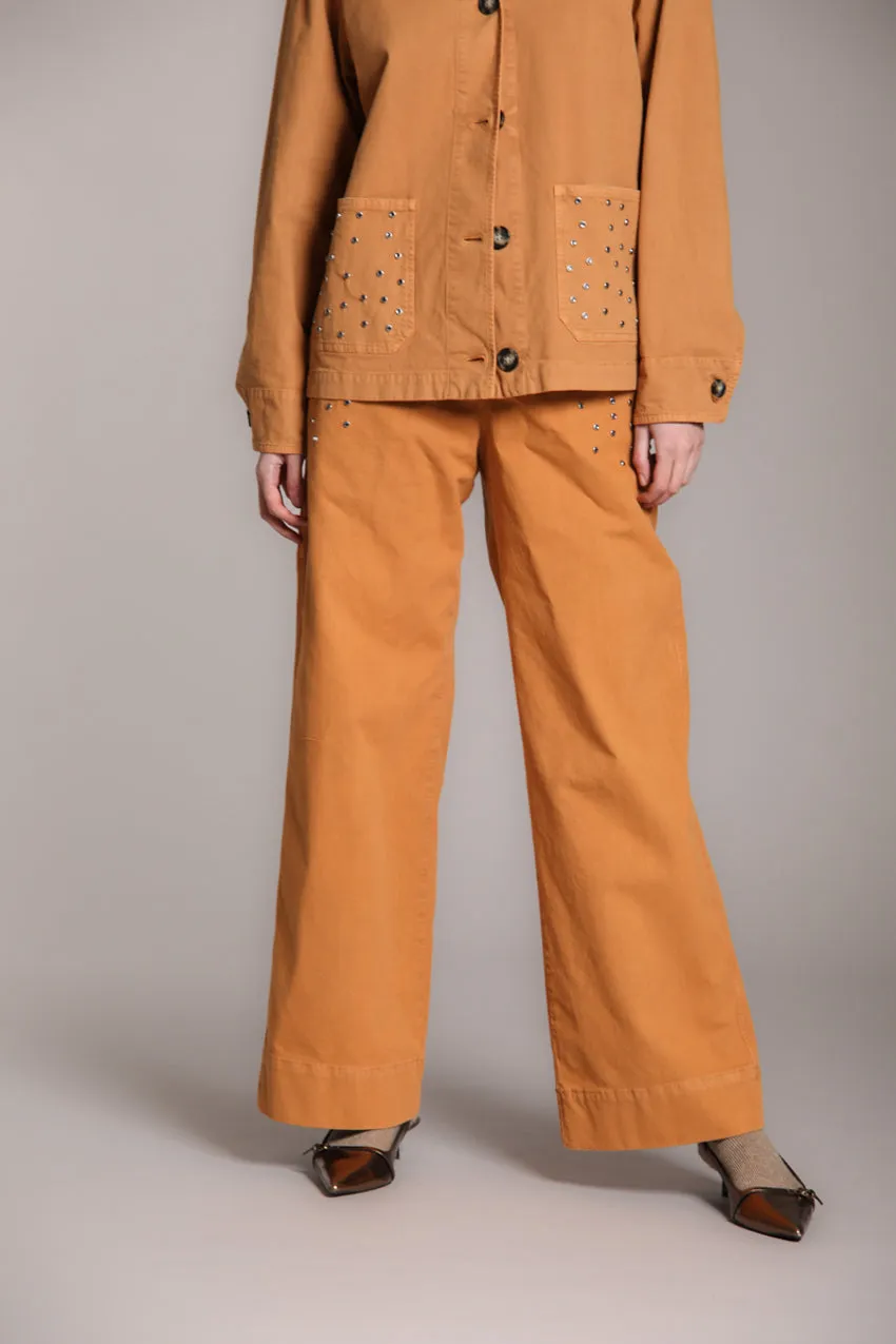 Dallas Wide Work women’s cargo pant in flamed panama wide leg sold by Mason's product image thumbnail 3