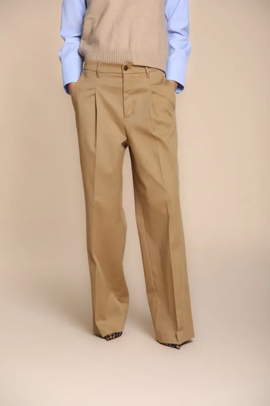 Ny Wide Pinces women’s chino pants in gabardine wide leg fit sold by Mason's