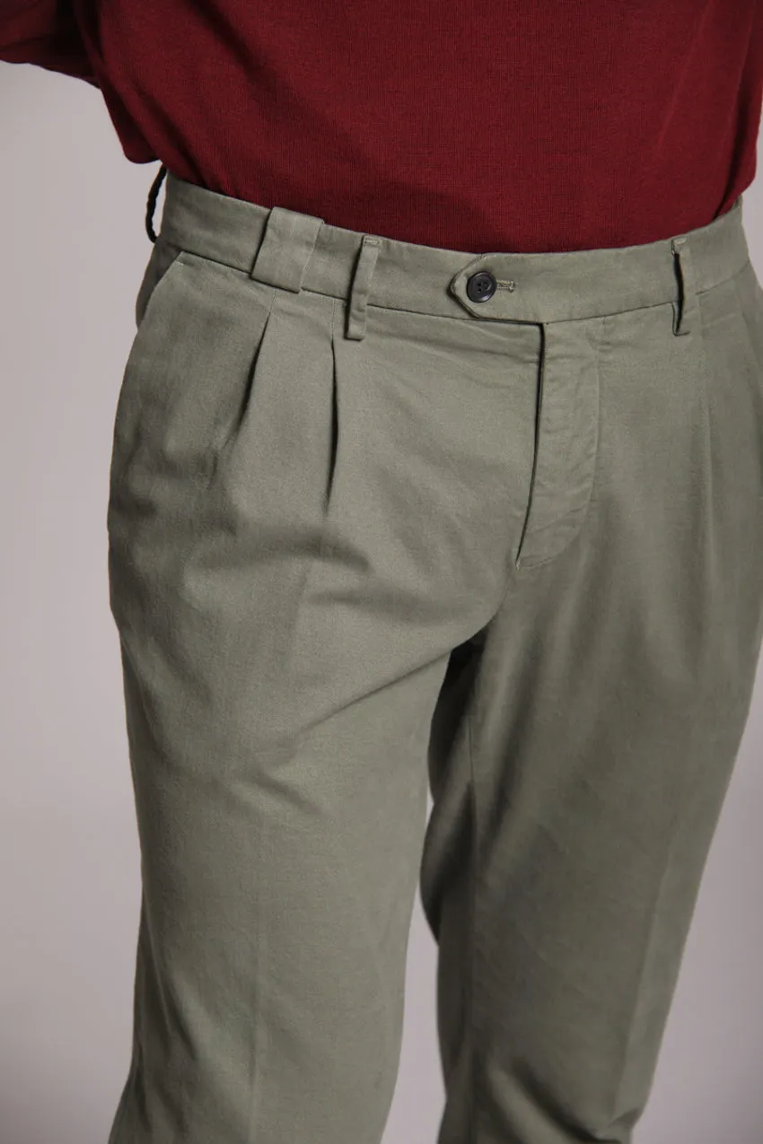New York Time 2 Pinces men's chino pants in cotton and wool regular fit sold by Mason's product image thumbnail 2
