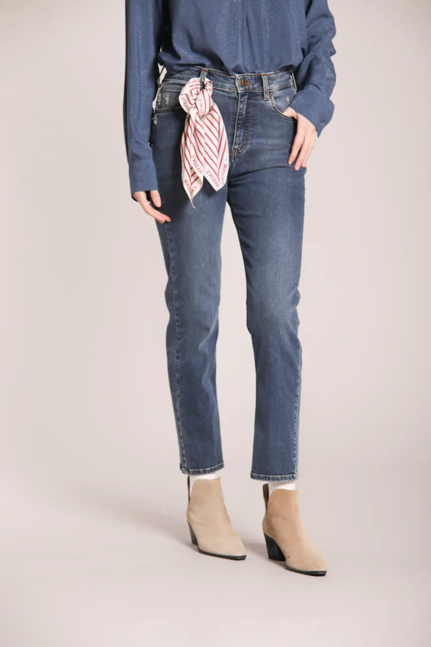 Agnes women’s 5-pocket pant in stretch denim slim fit sold by Mason's