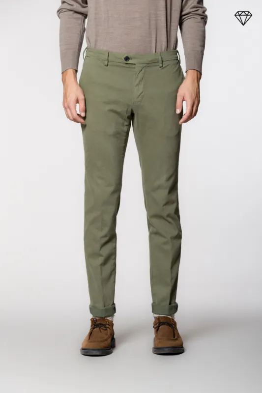 New York Sartoriale men's chino pants tailored in cotton and wool regular fit ① sold by Mason's