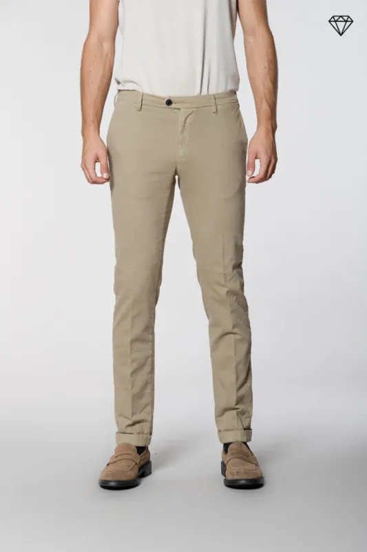 New York Sartoriale men's chino pants tailored in cotton and wool regular fit ① sold by Mason's