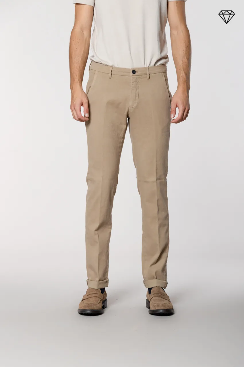 Torino men's chino pants in cotton cashmere slim fit ① sold by Mason's
