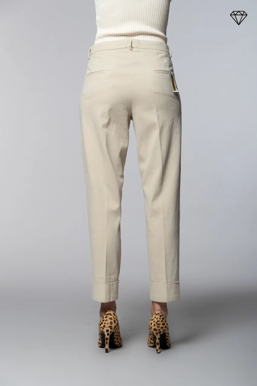 New York Carrot Pince women’s chino trousers in cotton and cashmere carrot fit ① sold by Mason's product image thumbnail 5