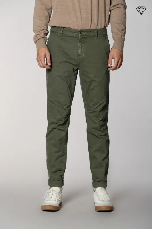 John Coolkhinos men’s chino pants in gabardine logo edition carrot fit ① sold by Mason's