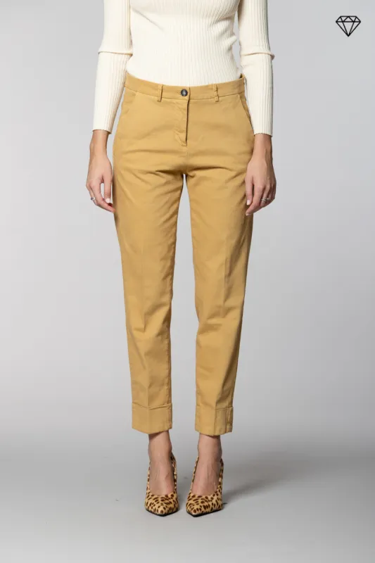 New York Carrot women’s chino trousers in cotton and wool carrot fit ① sold by Mason's