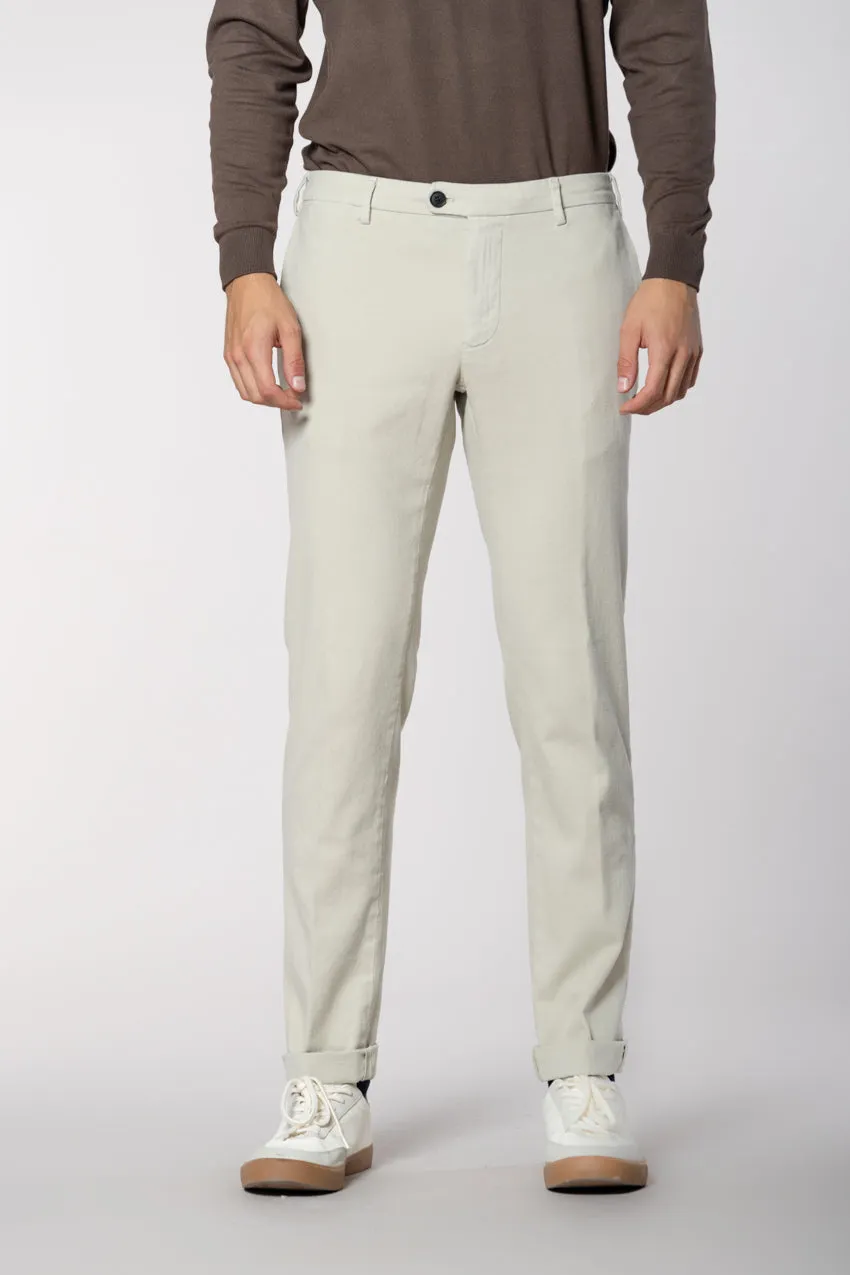 New York Sartoriale men's chino pants tailored in cotton cashmere regular fit sold by Mason's