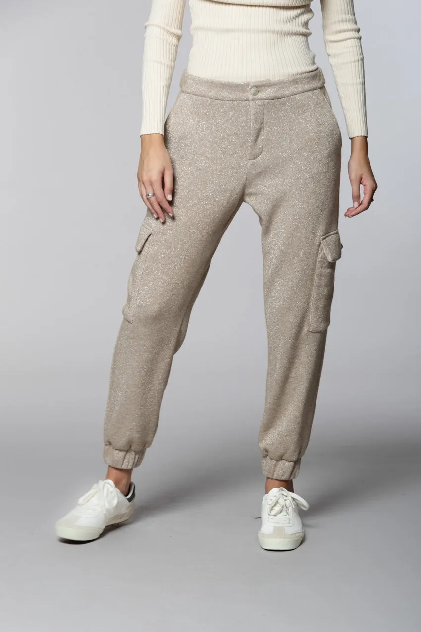 Easy Cargo women’s cargo pants in jersey lurex relaxed fit sold by Mason's product image thumbnail 4