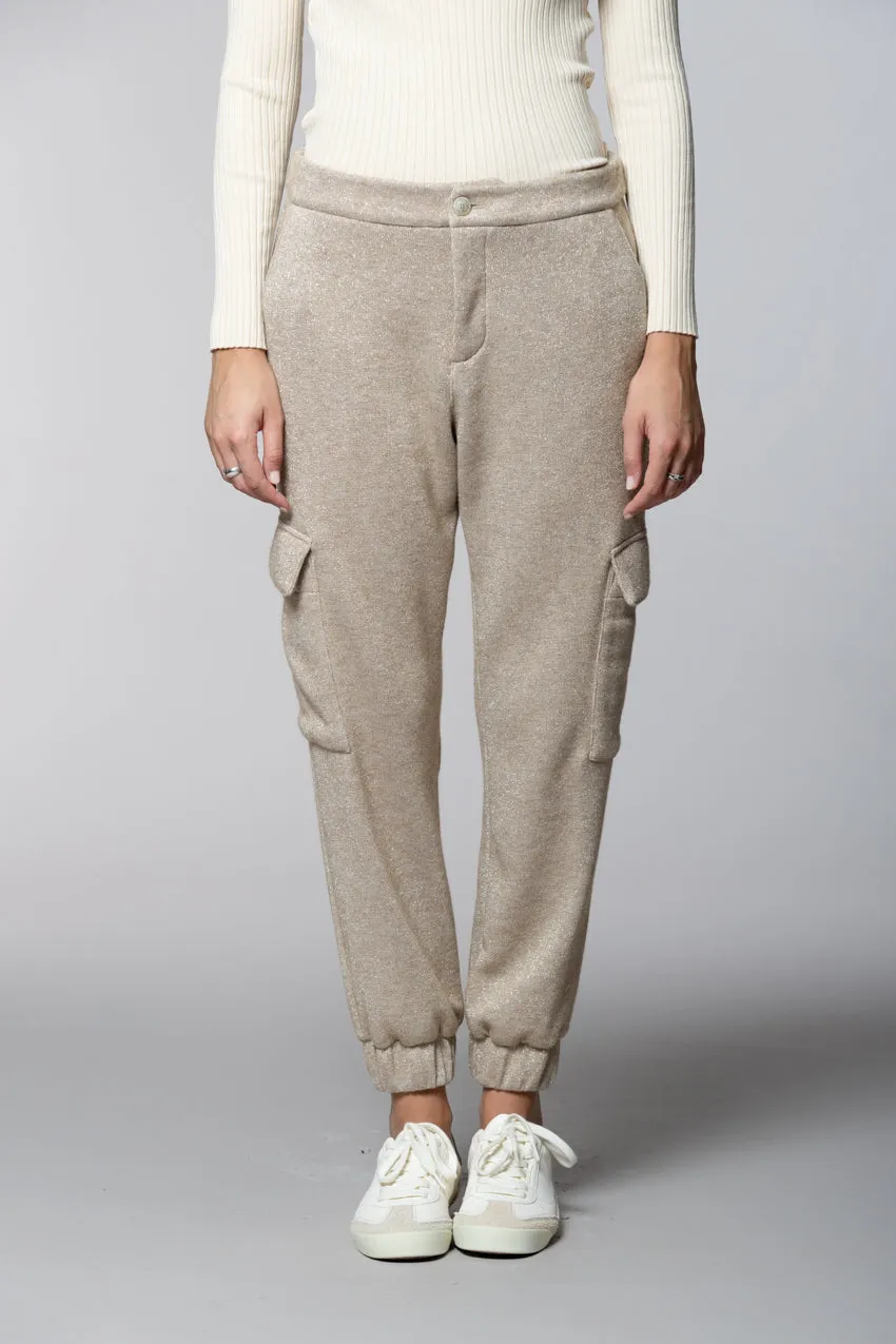 Easy Cargo women’s cargo pants in jersey lurex relaxed fit sold by Mason's