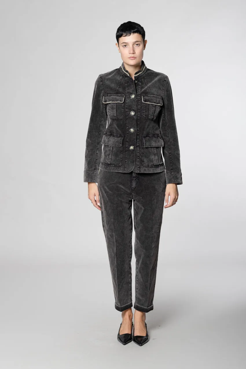 New York Cozy women’s chino pants in 1000-wale velvet carrot fit sold by Mason's product image thumbnail 5