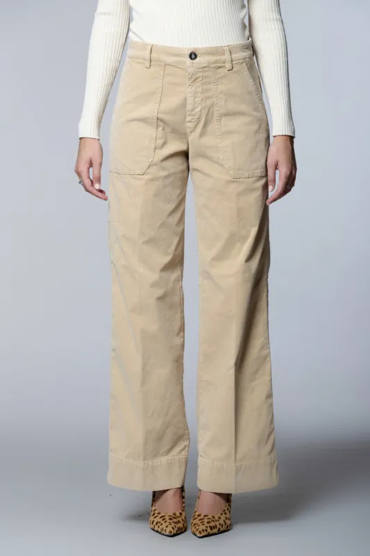 Dallas Wide L women’s 1000-wale corduroy cargo pant wide leg sold by Mason's