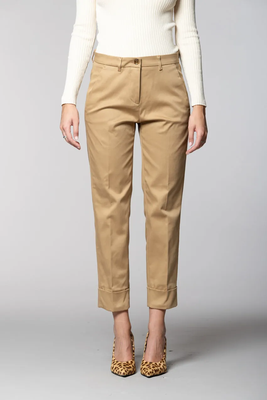 New York Carrot women’s chino trousers in gabardine carrot fit sold by Mason's