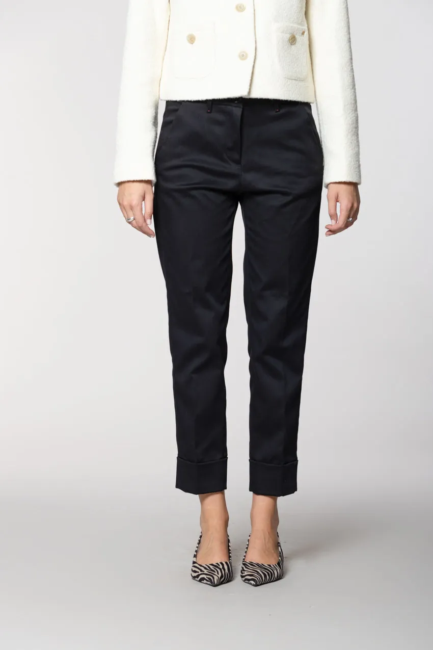 New York Carrot women’s chino trousers in gabardine carrot fit sold by Mason's