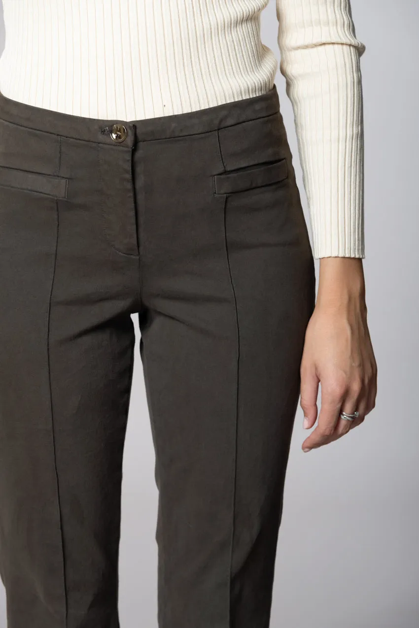 Milano Flare women’s chino trousers in satin slim fit sold by Mason's product image thumbnail 2
