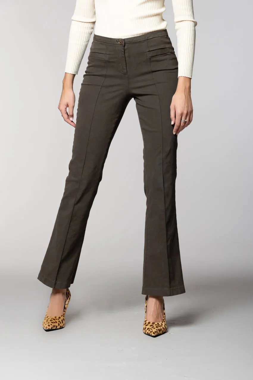 Milano Flare women’s chino trousers in satin slim fit sold by Mason's product image thumbnail 3