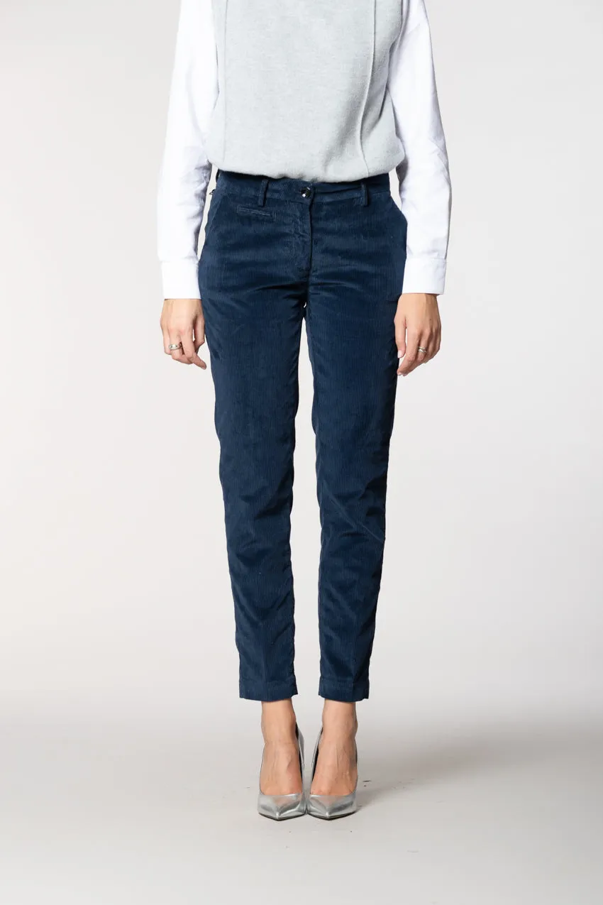 New York Slim women’s chino trousers in corduroy slim fit sold by Mason's
