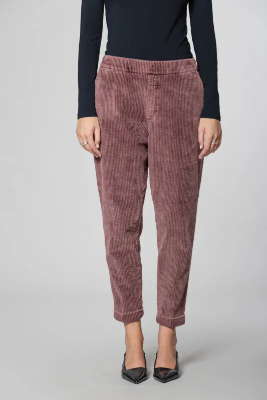 Malibu Jogger City women’s chino trousers in corduroy relaxed fit sold by Mason's