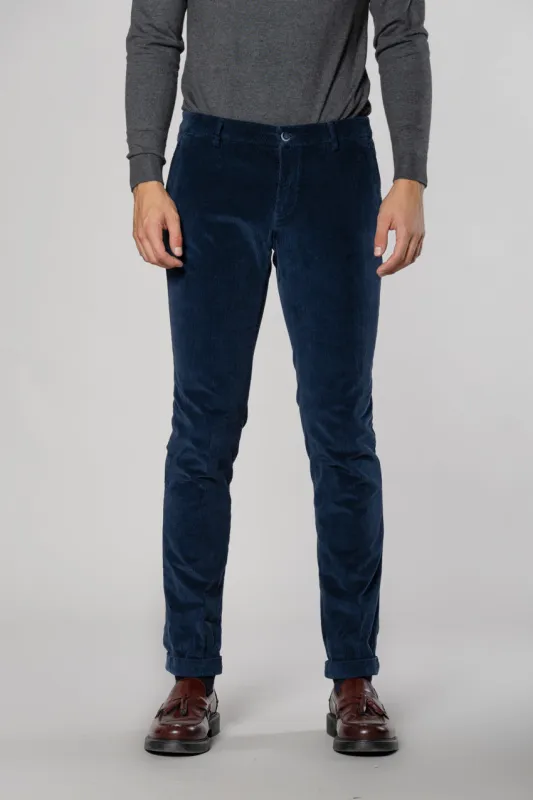 Milano men's chino pants in 500-line corduroy extra slim fit sold by Mason's