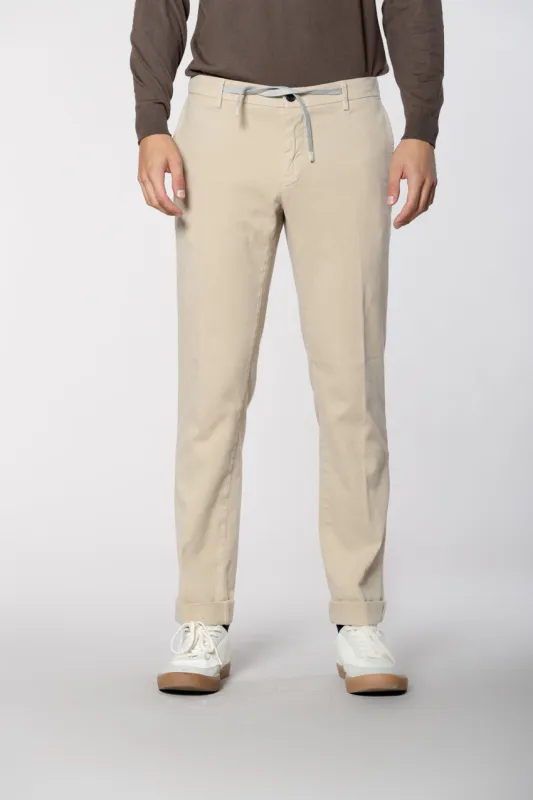 New York String men's chino jogger in cotton cashmere regular fit sold by Mason's