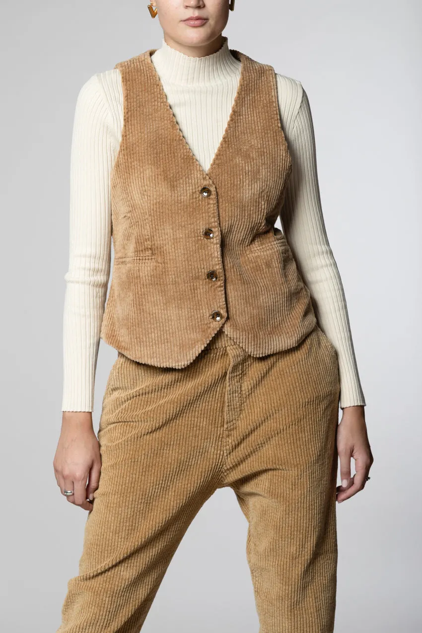 Ellen women’s gilet in wide-wale corduroy sold by Mason's product image thumbnail 3