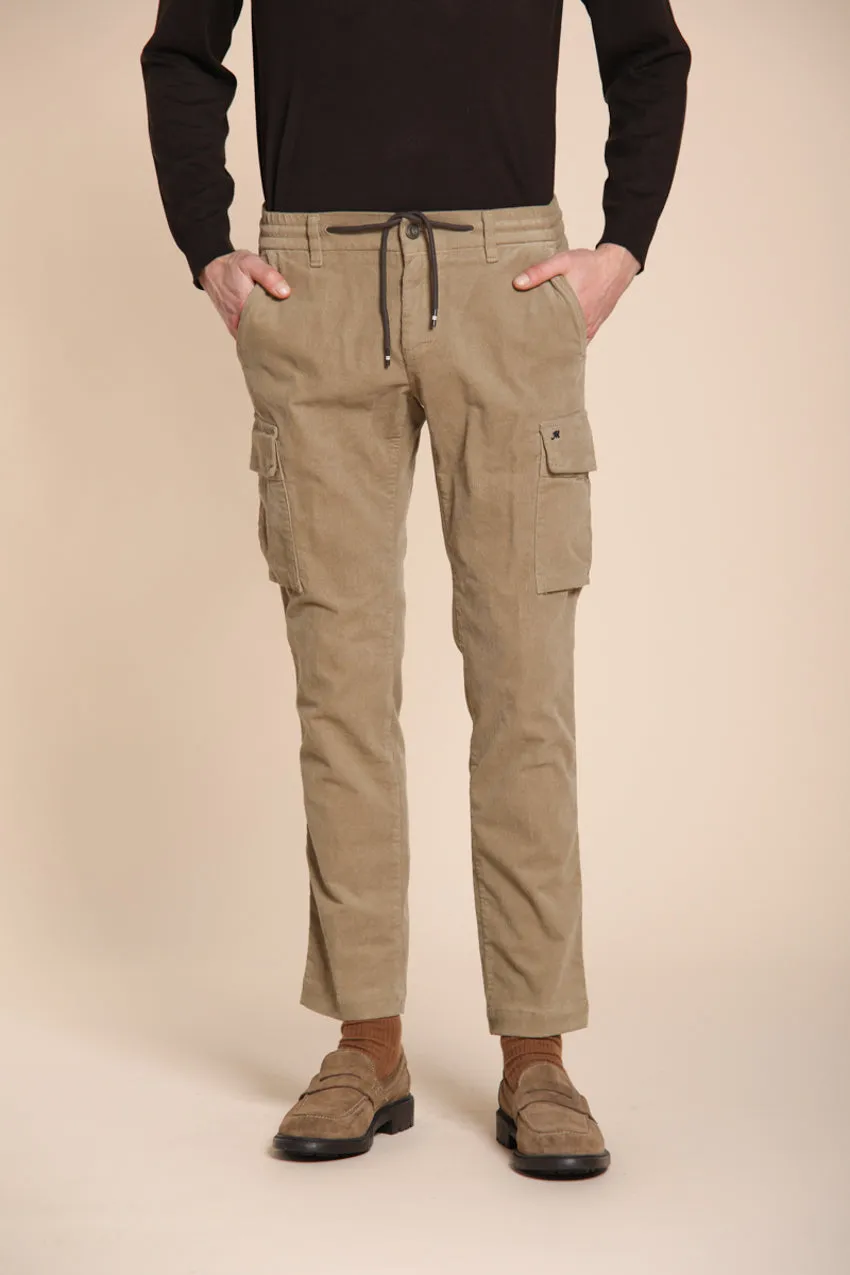Chile Jogger men's cargo trousers in 1500-wale corduroy extra slim fit sold by Mason's
