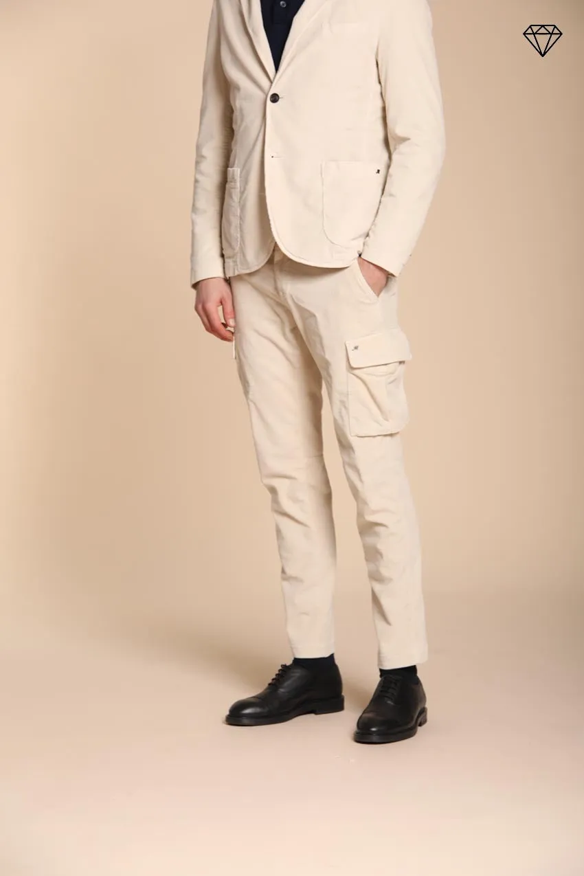 Chile men's cargo trousers in 500-wale corduroy extra slim fit ① sold by Mason's product image thumbnail 3