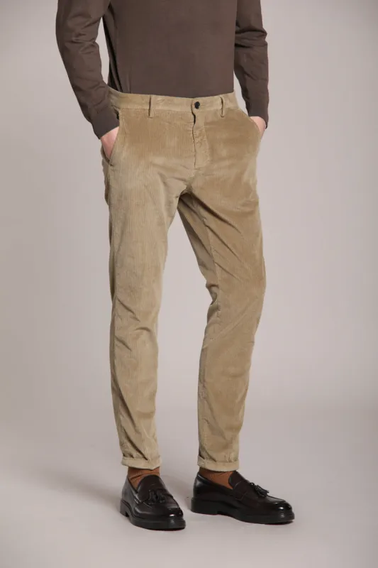 Osaka men's chino pants in 500 wale corduroy carrot fit sold by Mason's