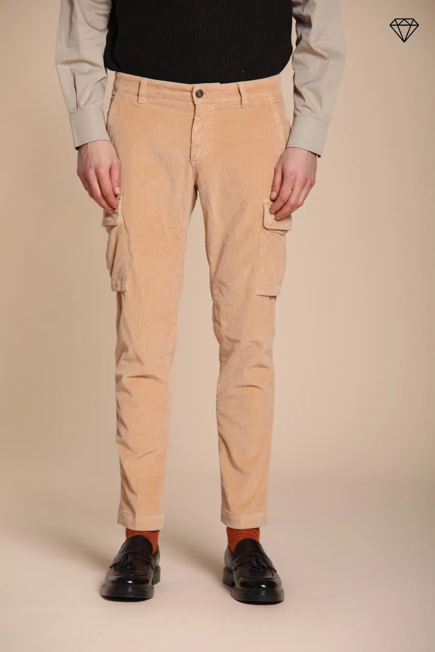 Chile men's cargo trousers in 500-wale corduroy extra slim fit ① sold by Mason's