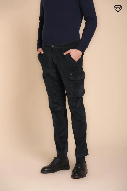 Chile men's cargo trousers in 500-wale corduroy extra slim fit ① sold by Mason's