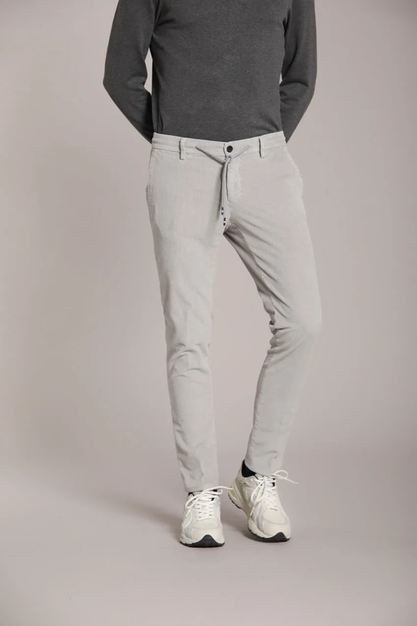 Milano Jogger men's chino pants in 500 wale corduroy extra slim fit sold by Mason's